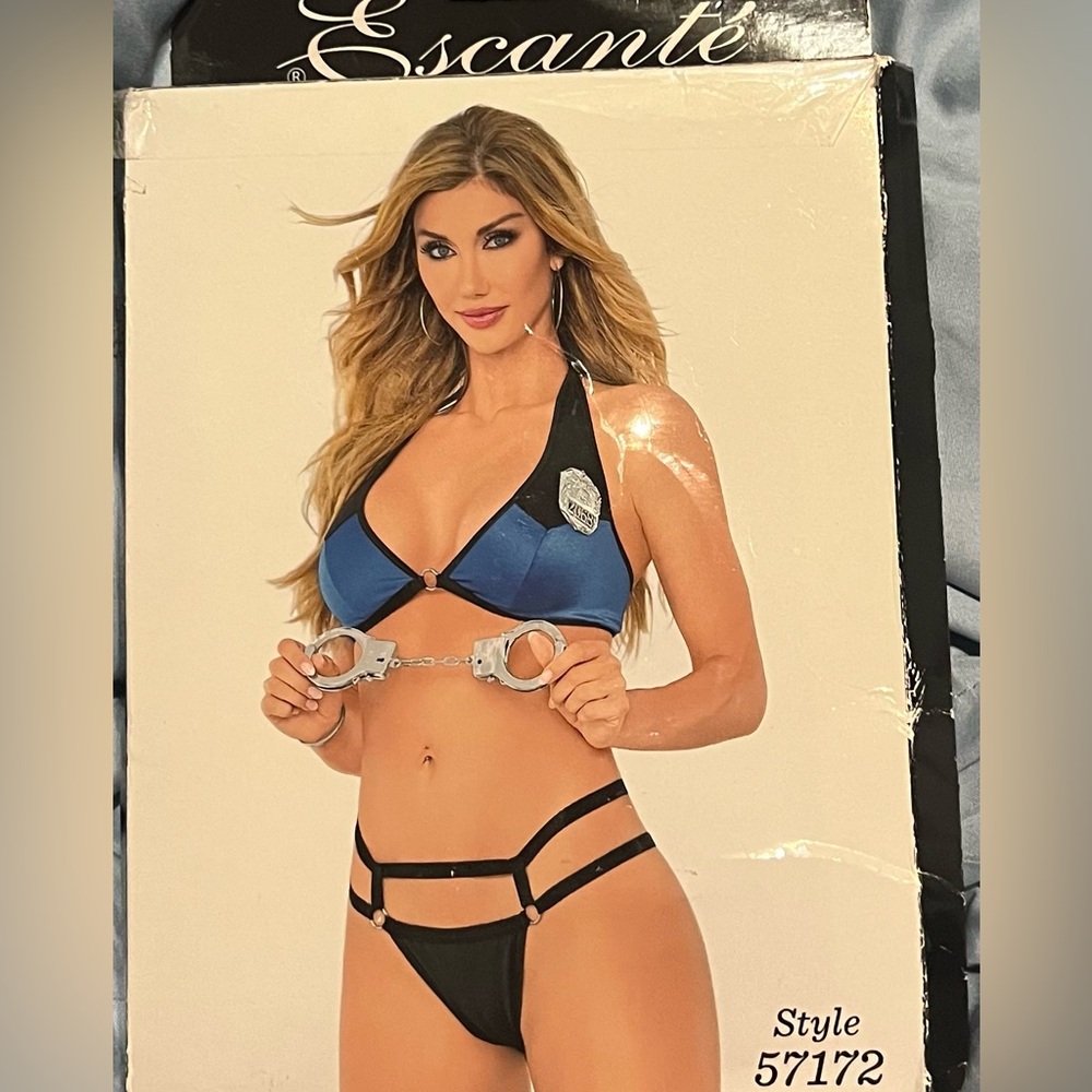 Blue and Black Police Costume Set